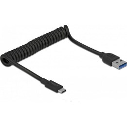 USB 10 Gbps Spiralkabel Typ-A Stecker zu USB Type-C™ Stecker