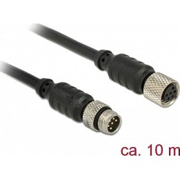 Cavo di prolunga per sensori/attuatori M8, connettore maschio a 6 pin - presa femmina M8 a 6 pin, impermeabile, 10 m