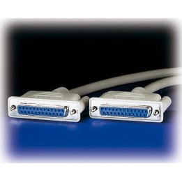 Cable RS232 ROLINE DB25-DB25.BU/BU
