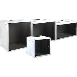 19" 9U wall-mounted cabinet, Basic, depth 450 mm, unassembled, white