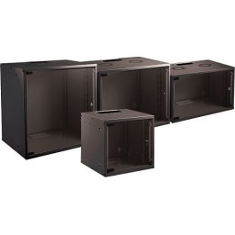 19" 12U wall-mounted cabinet, Basic, depth 450 mm, unassembled, black