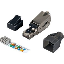 EFB RJ45 plug, STP, Cat.6, field-terminable