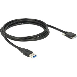 Cable USB de 5 Gbps con conector tipo A a conector USB de 5 Gbps tipo Micro-B con tornillos, 2 m