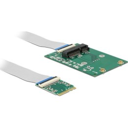 M.2-Konverter, A+E-Stecker – 1 x Mini-PCIe-Steckplatz (Halbgröße/Vollgröße) mit flexiblem Kabel