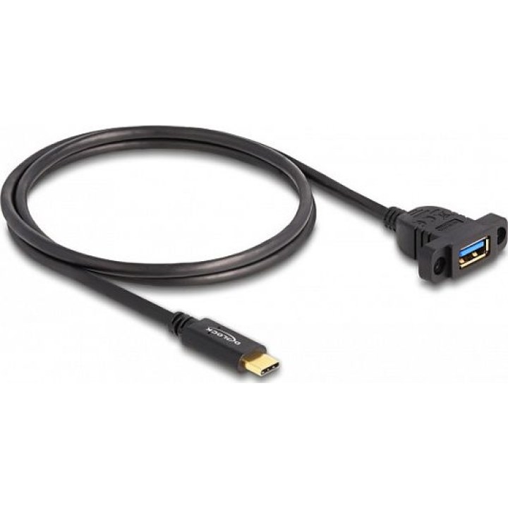 Câble USB SuperSpeed 10 Gbps (USB 3.2 Gen 2) avec connecteur USB Type-C™ mâle vers prise USB Type-A femelle, 1 m, pour montage e