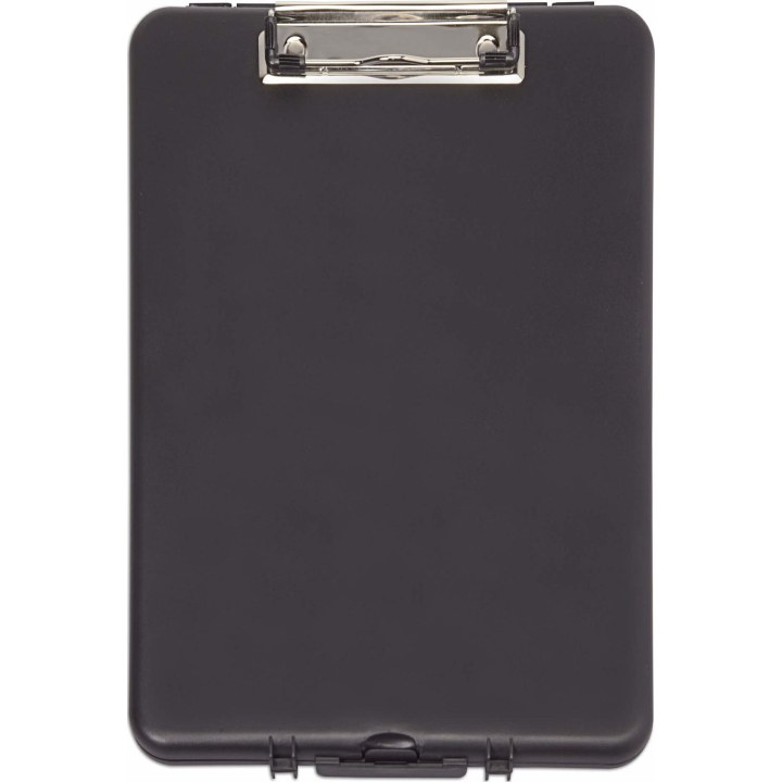 MAUL A4 Klemmbrett con compartimento de almacenamiento, estrecho negro