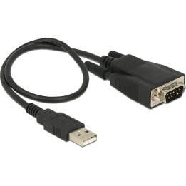 Adaptador USB 2.0 com conector tipo A - 1 conector série RS-232 DB9 com parafusos e porcas e proteção contra sobretensão ESD