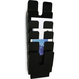 Flexiplus 6 A4 black leaflet dispenser set