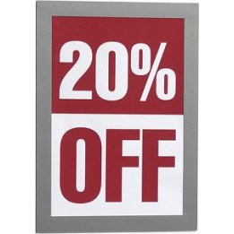 Cornice Duraframe A5 autoadesiva, 2 pezzi, argento