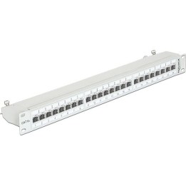 19" 24-port Cat.6A patch panel, grey