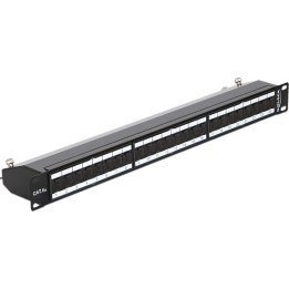 Panel de conexiones de 19" con 24 puertos Cat.6A, negro