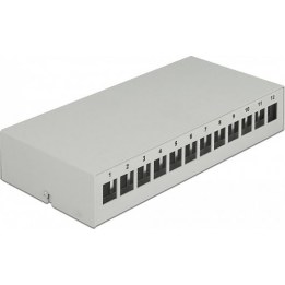 Keystone Patchpanel 12 Port grau
