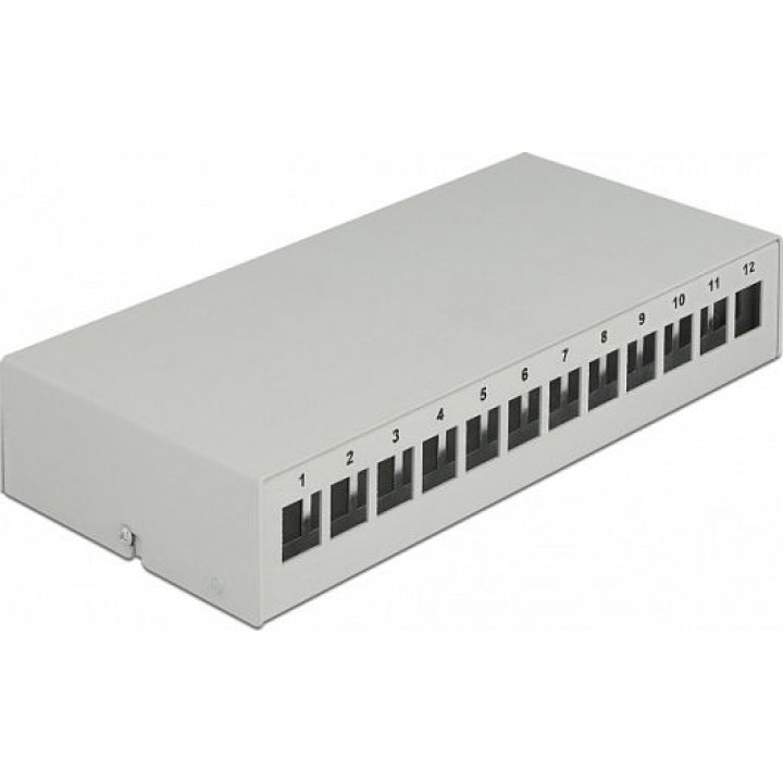 Keystone Patchpanel 12 Port grau