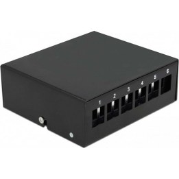 Keystone Patchpanel 6 Port schwarz