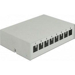 Keystone Patchpanel 8 Port grau