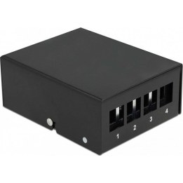 Keystone Patchpanel 4 Port schwarz