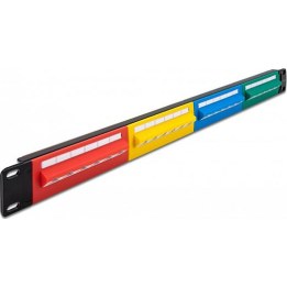 19" Patchpanel 24 Port Cat.5e 1 HE farbig