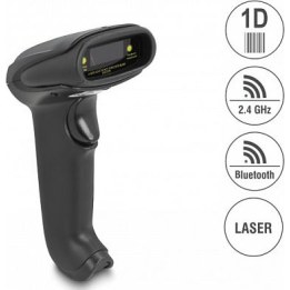 Lector de códigos de barras láser 1D para 2,4 GHz, Bluetooth o USB