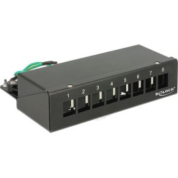 Keystone Desktop Patchpanel 8 Port schwarz