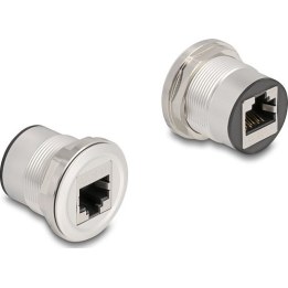 RJ45 flush-mounted socket, Cat.6 STP aluminium coupler