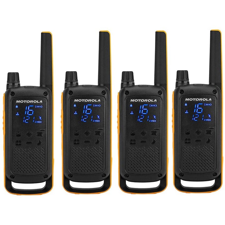 Motorola Talkabout T82 Extreme Quad Pack radio bidirezionale 16 canali Nero, Arancione