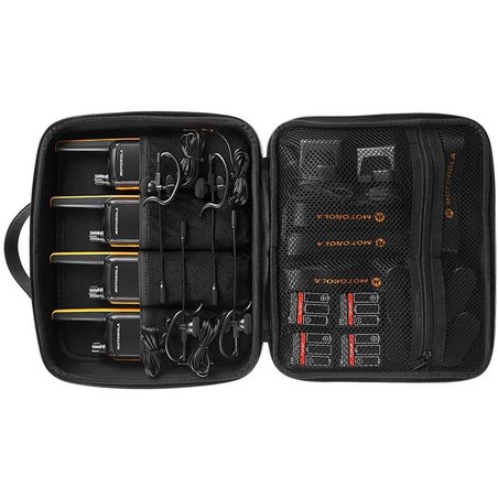 Motorola Talkabout T82 Extreme Quad Pack two-way radio 16 channels Black, Orange