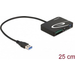 Lector de tarjetas para tarjetas de memoria XQD, SD y Micro SD + puerto USB tipo A