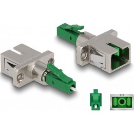 Conector híbrido LWL: conector LC simplex a conector SC simplex, verde