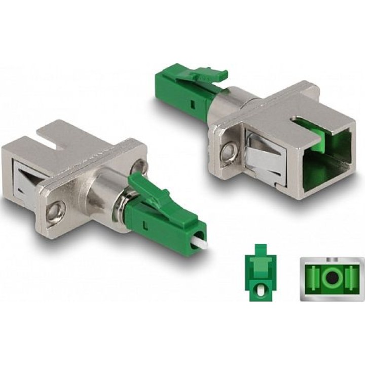 Conector híbrido LWL: conector LC simplex a conector SC simplex, verde