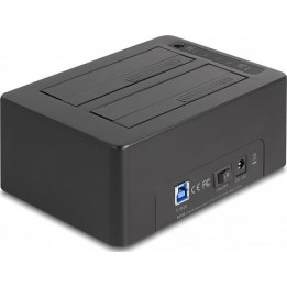 USB-Doppel-Dockingstation für 2 x SATA-Festplatte/SSD mit Klonfunktion und Kartenleser + zusätzlichem USB-Anschluss