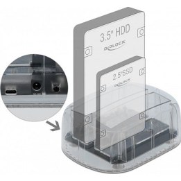 Docking station USB Type-C™ per 2 HDD/SSD SATA, trasparente