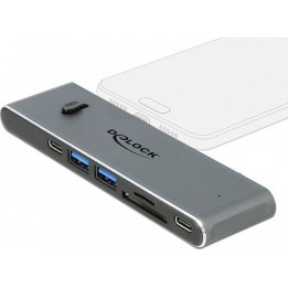 Estación de acoplamiento con dos puertos USB Type-C™, HDMI, USB 3.2, SD y PD 3.0