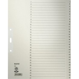 LEITZ Ordnerregister Vollformat, Überbreite 1-31 DIN A4