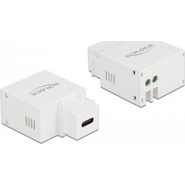 Módulo Keystone com tomada de carregamento USB Type-C™ de 10,5 W, branco
