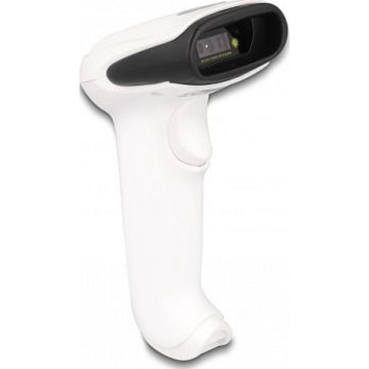 1D- und 2D-Barcode-Scanner für 2,4 GHz, Bluetooth oder USB – weiß