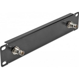 10" Panel mit 2 x BNC Buchse 1 HE schwarz