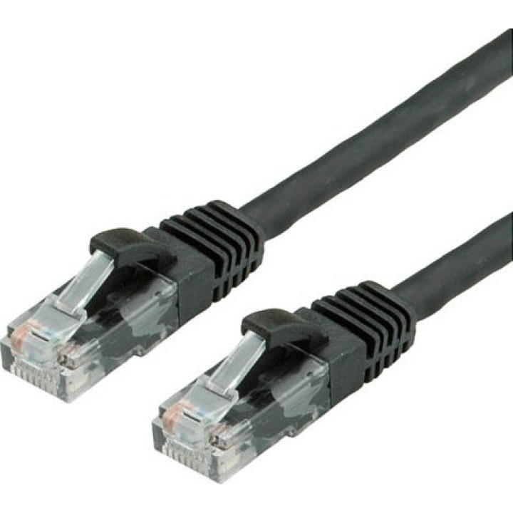 VALUE Cat.6A (Class EA) UTP patch cable, black, 20 m
