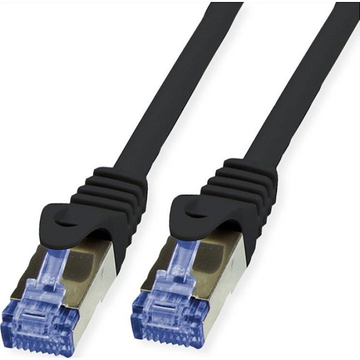 VALUE Outdoor Patch Cable Cat.6A (Class EA) S/FTP (PiMF), solid wire, LSOH, black, 30 m