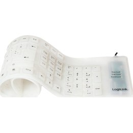 Teclado flexible LogiLink blanco
