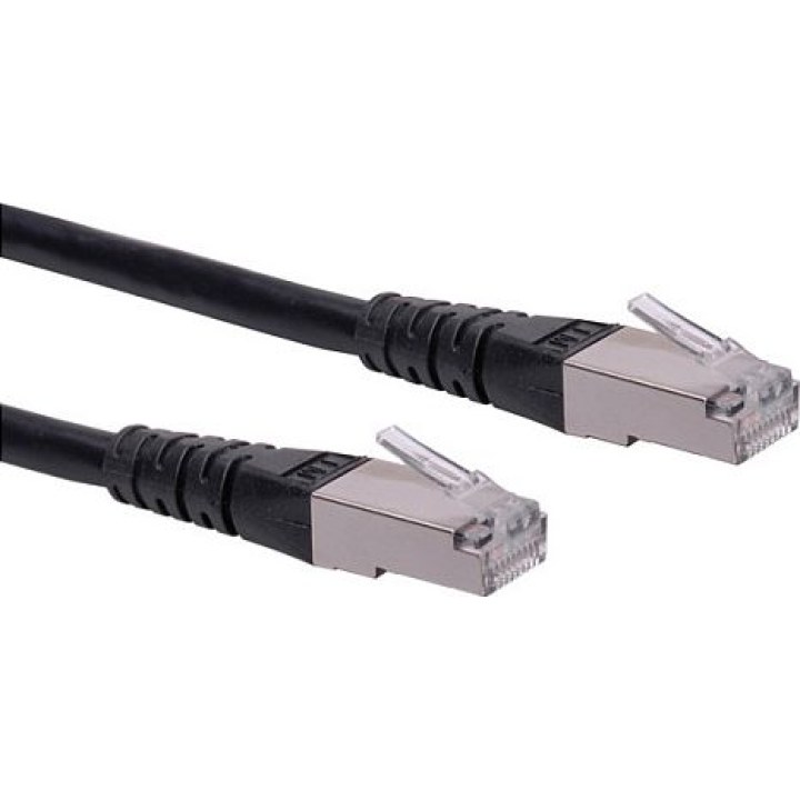 ROLINE Cat 6 Class E S/FTP PiMF patch cable, black, 20m