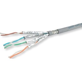 ROLINE S/FTP cable, Cat.6A (Class EA), LSOH, solid core, 100 m