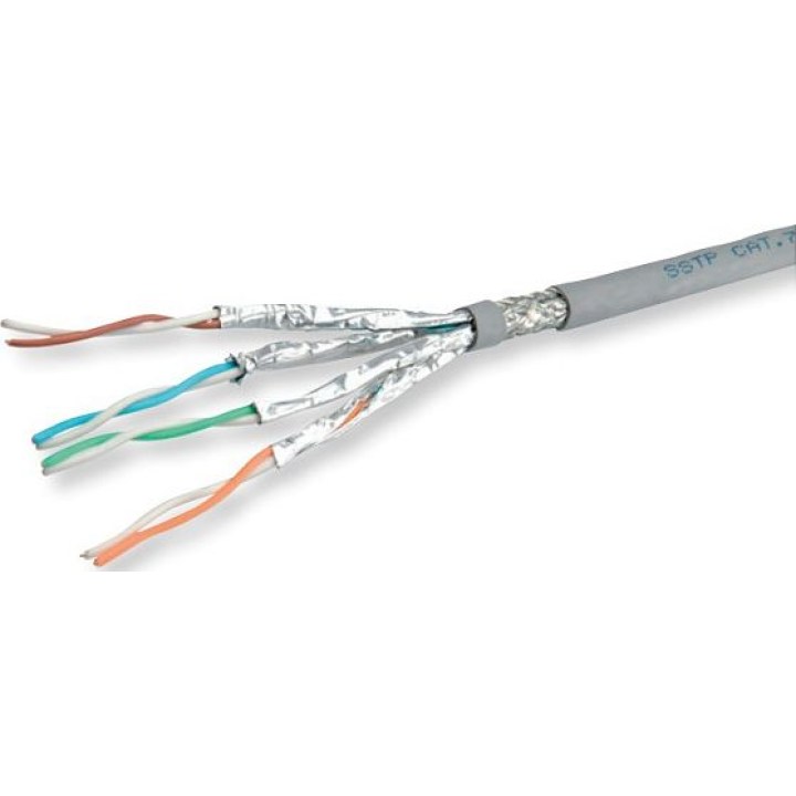 ROLINE S/FTP cable, Cat.6A (Class EA), LSOH, solid core, 100 m