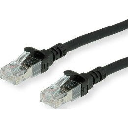 ROLINE Cat.6A S/FTP (PiMF) patch cable, component-grade, LSOH, black, 7.5 m