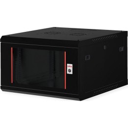 Caixa de parede ROLINE de 19 polegadas Basic Plus 6HE, 600 x 600 (L x P), preta