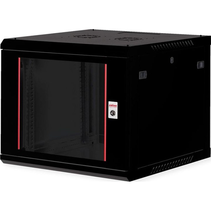 Caixa de parede ROLINE de 19 polegadas Basic Plus 9HE, 600 x 600 (L x P), preta