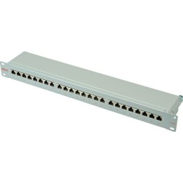 ROLINE Cat 6 Class E 48.26 cm 19-inch patch panel, 24-port, shielded, grey
