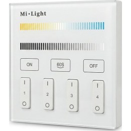 Télécommande LED Smart Panel double blanc (CCT) 4 zones *Milight/Miboxer*