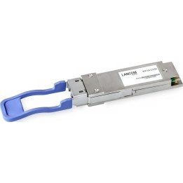 The LANCOM 100GBASE-LR4-QSFP module, designed for connection to QSFP28 ports on LANCOM switches, supports 9 µm single-mode fibre