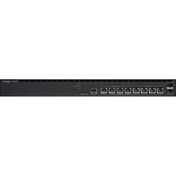 LANCOM XS-3510YUP Managed L3-Lite multi-gigabit PoE++ access switch 4x 1GE PoE+ 802.3at 4x 10GE PoE++ 802.3bt type 4 2x 25G SFP2
