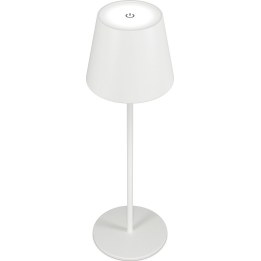 RealPower LED table lamp, dimmable (cool/warm), with rechargeable battery, white